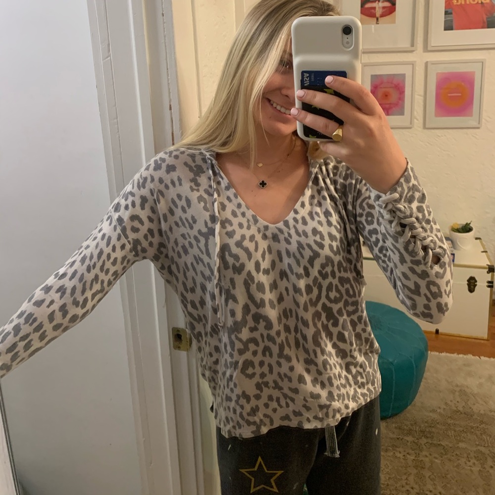 Cheetah print hoodie